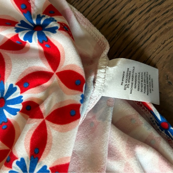 NWT! Allison Brittney Womens Americana Floral Sleeveless Swing Dress Size M - Picture 9 of 9